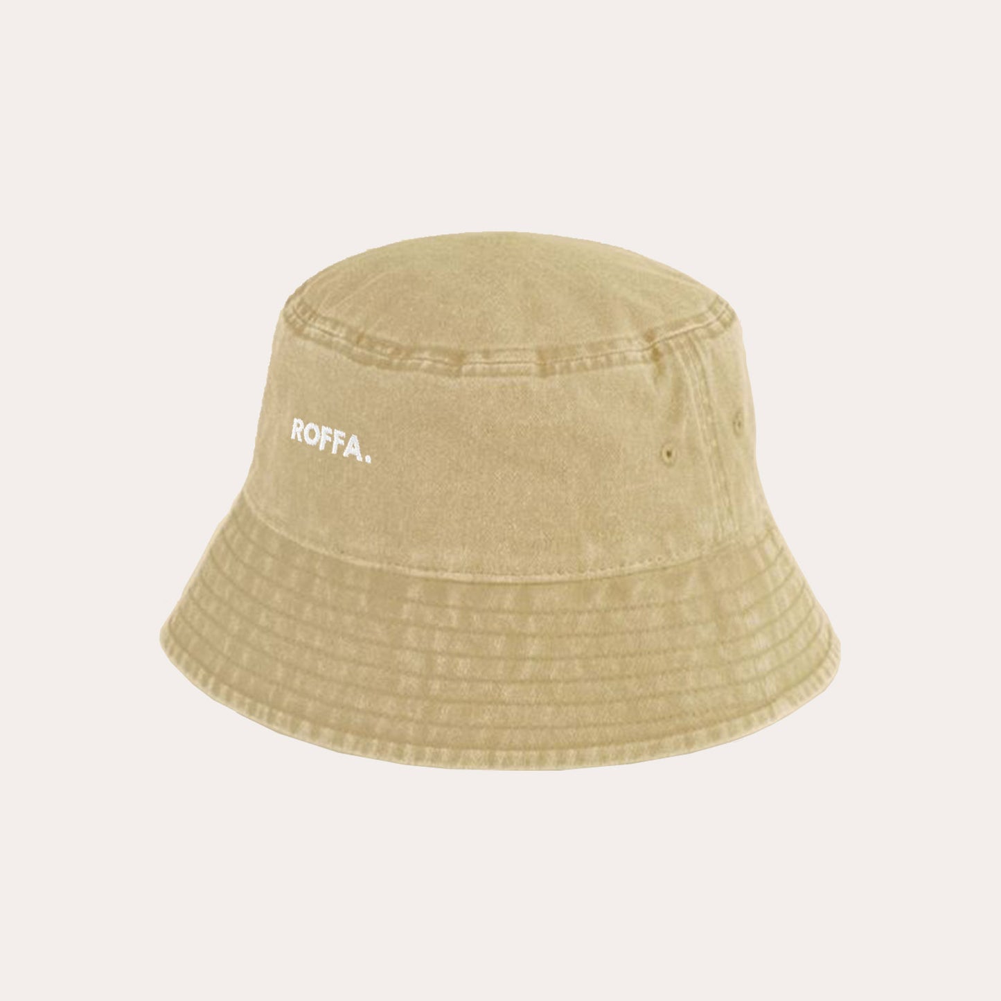ROFFA. bucket hat washed - geborduurd