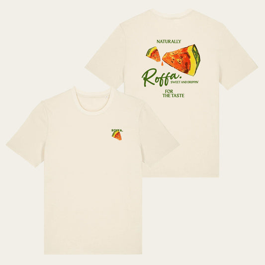 ROFFA. t-shirt regular natuurlijk wit - Watermeloen - Sweet and Drippin