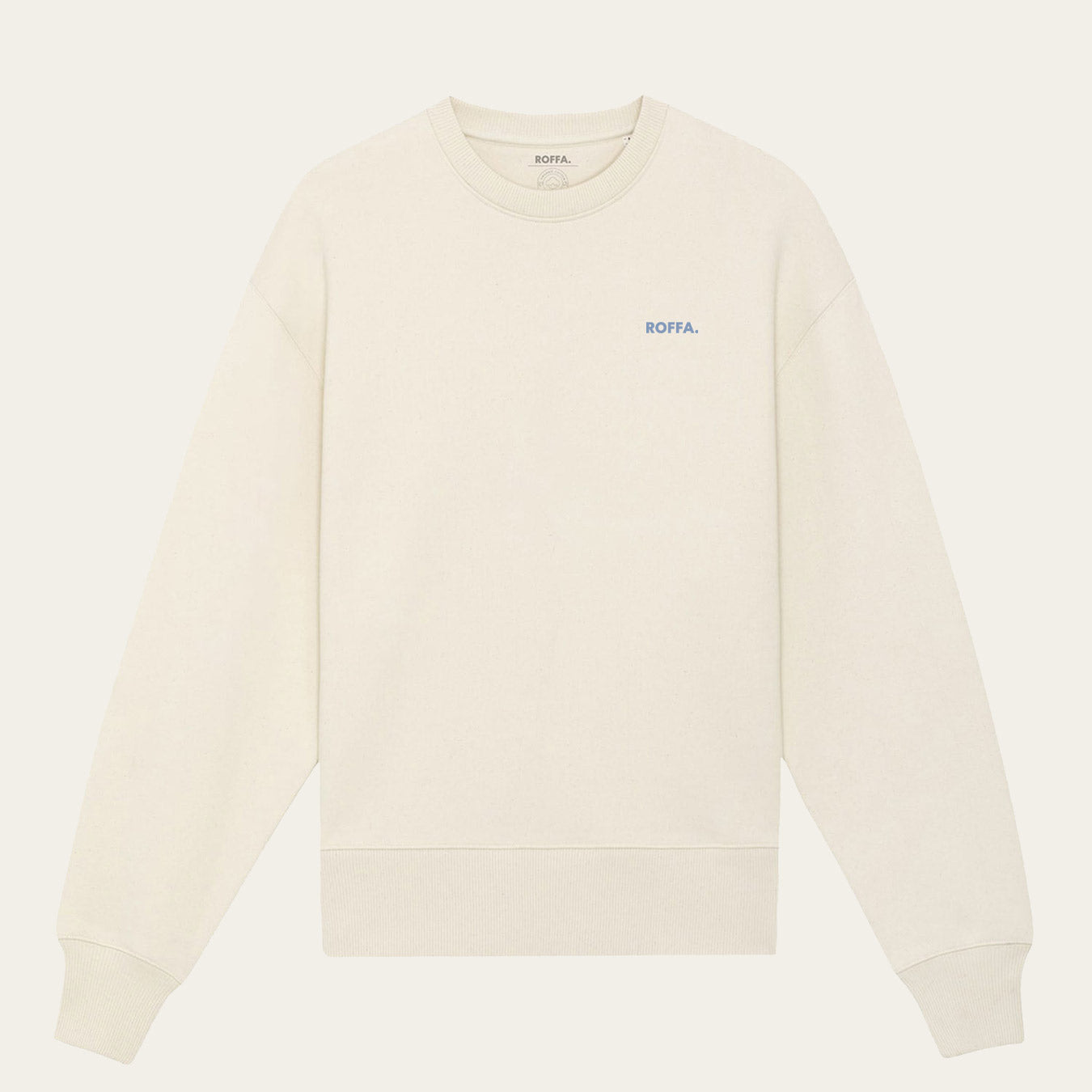 ROFFA. heavy sweater oversized - City Blue - 100% organisch katoen