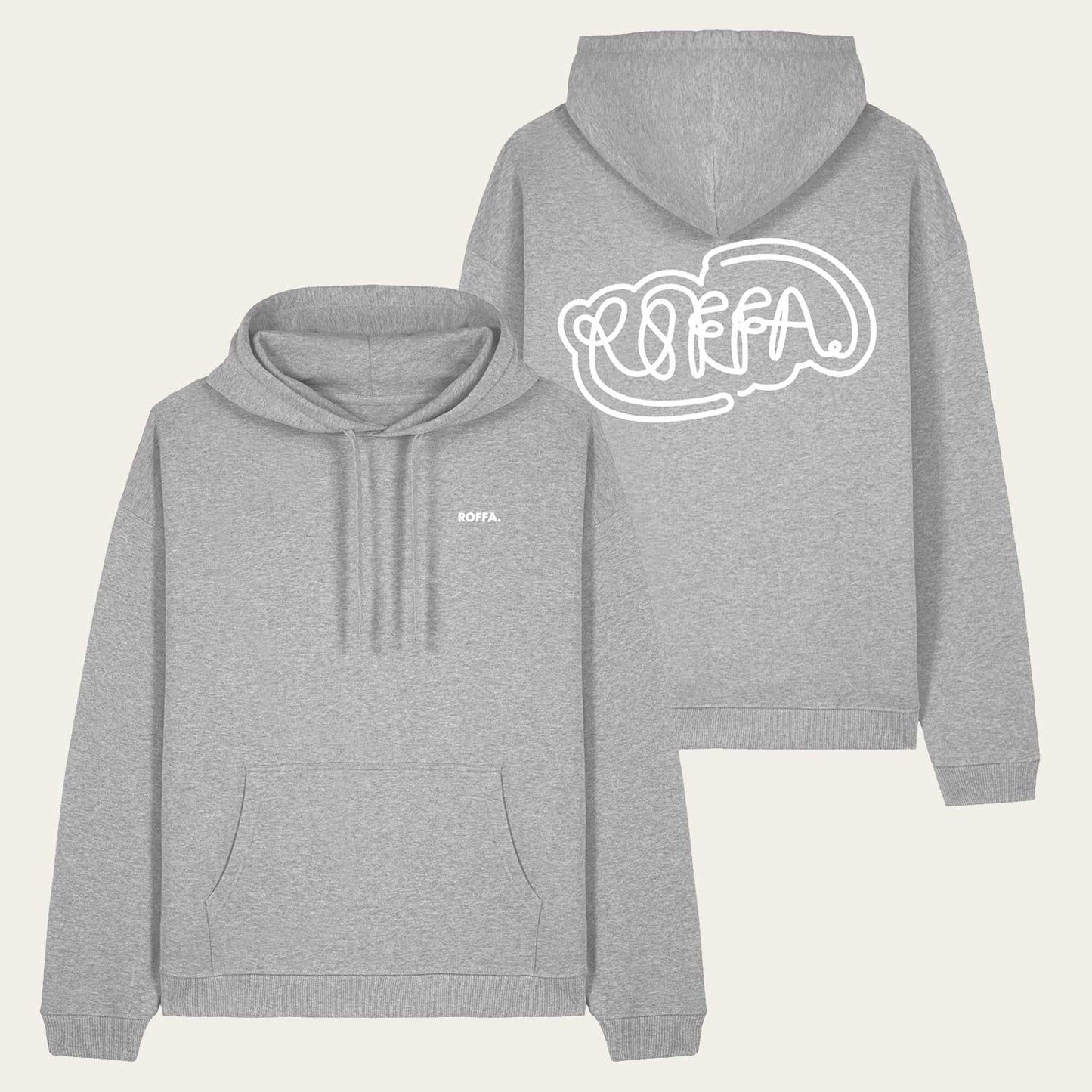 ROFFA. hoodie oversized - One Liner - 100% organisch katoen