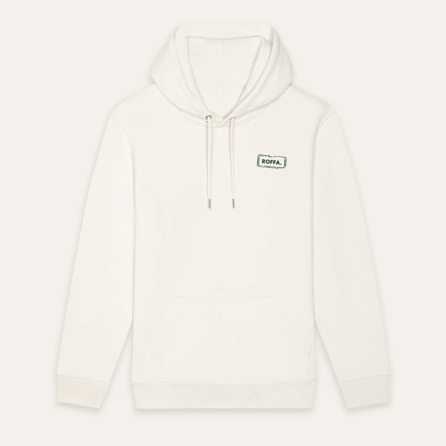 ROFFA. hoodie classic off white - Zegel groen
