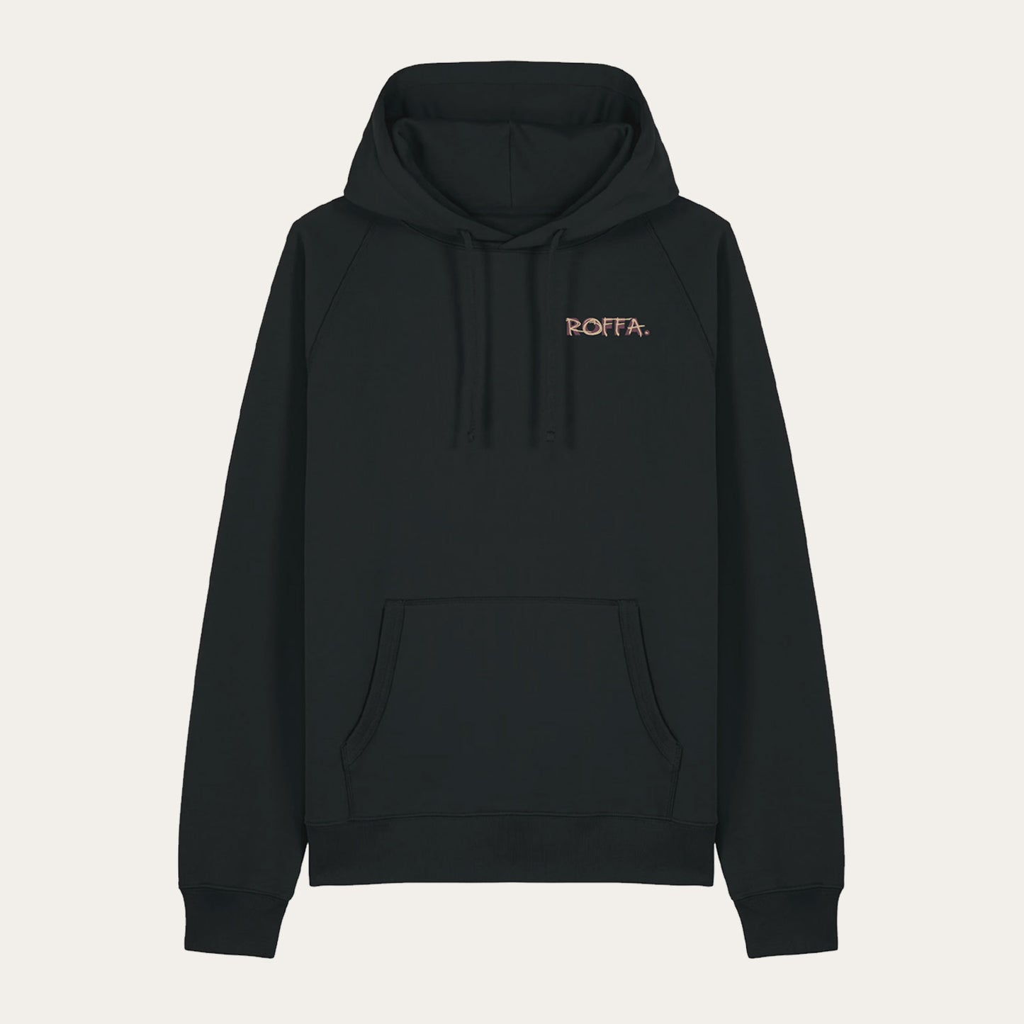 ROFFA. hoodie oversized zwart - City lights - 100% organisch katoen