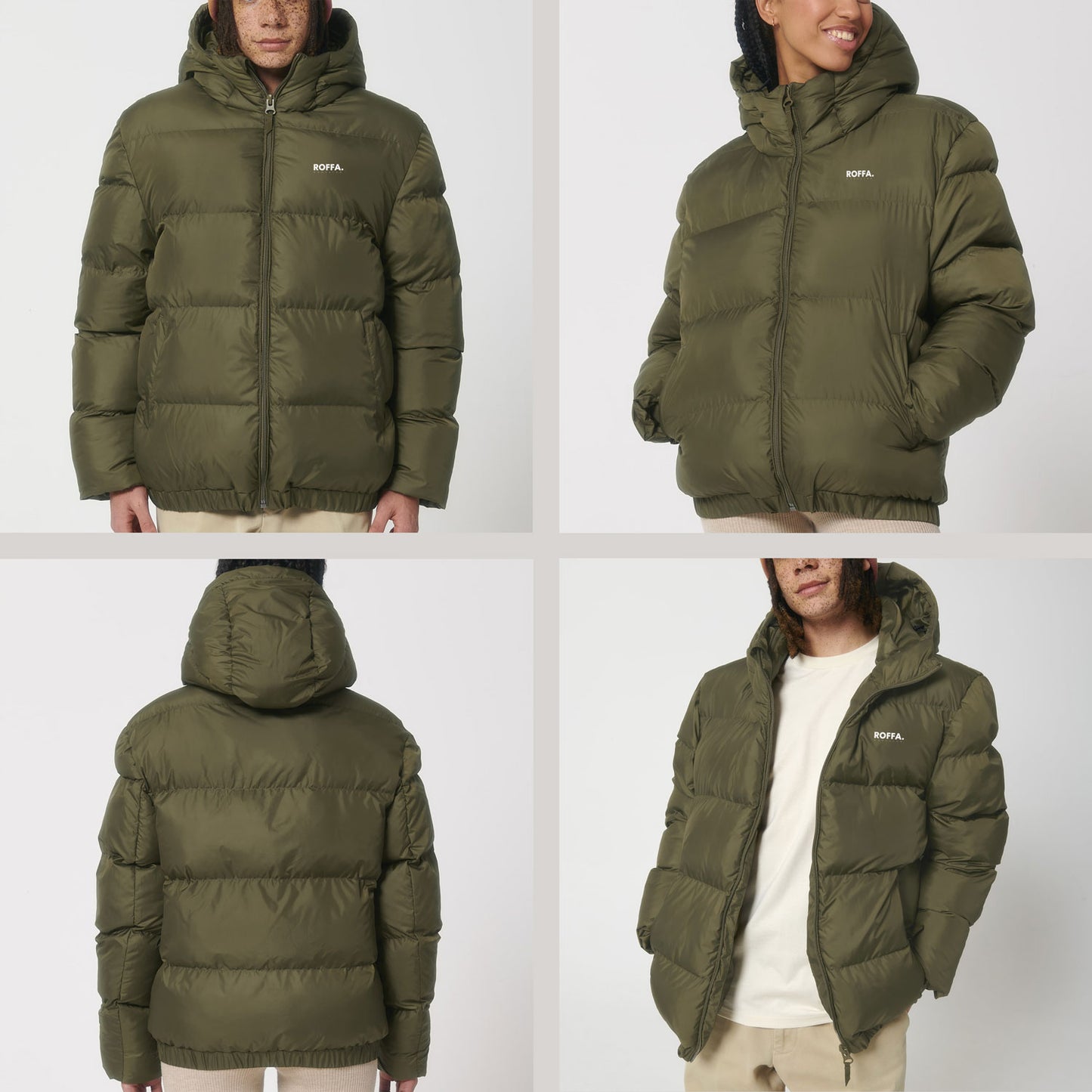 ROFFA. puffer jas - gerecycled polyester