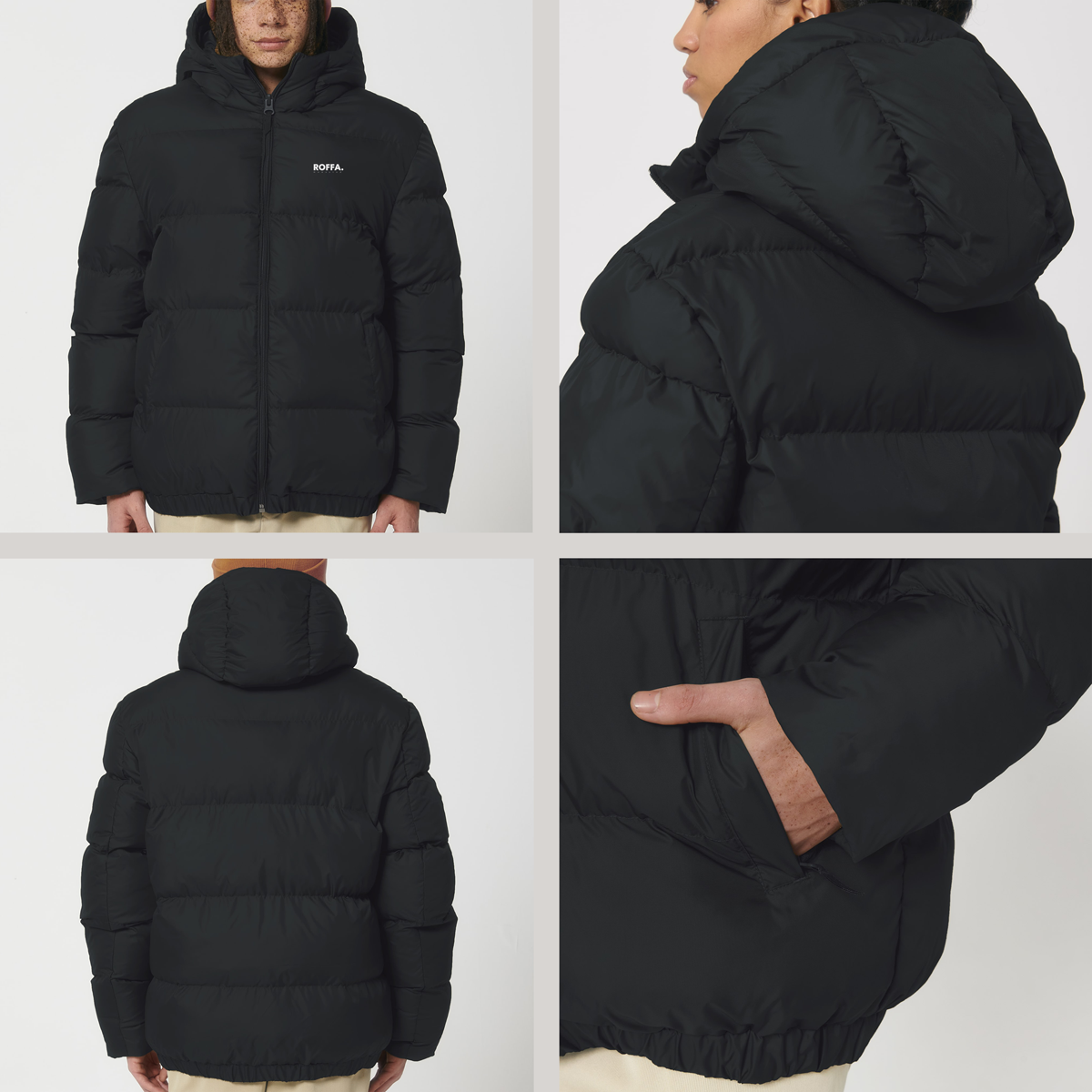 ROFFA. puffer jas - gerecycled polyester