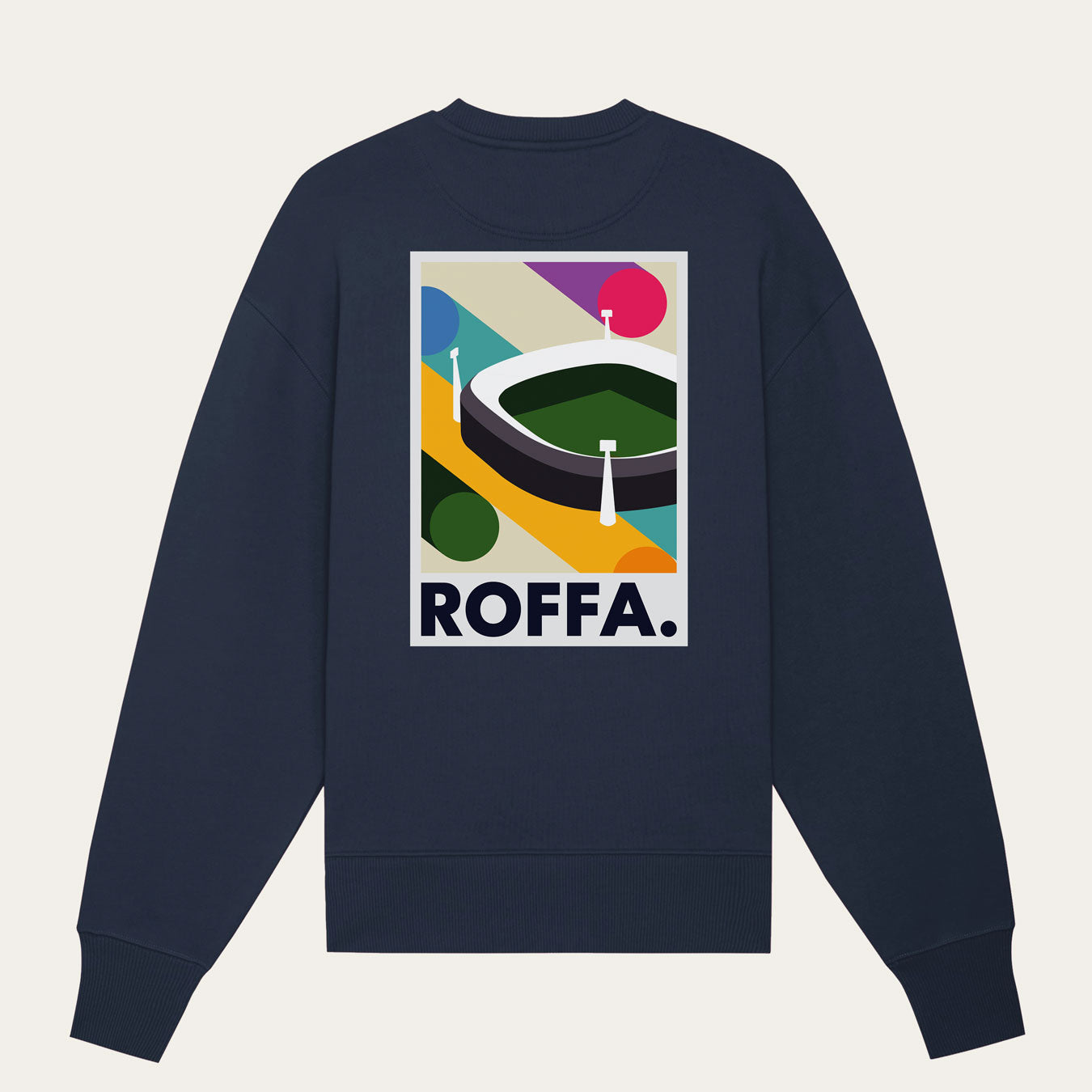 Blauw oversized Feyenoord trui met de Kuip