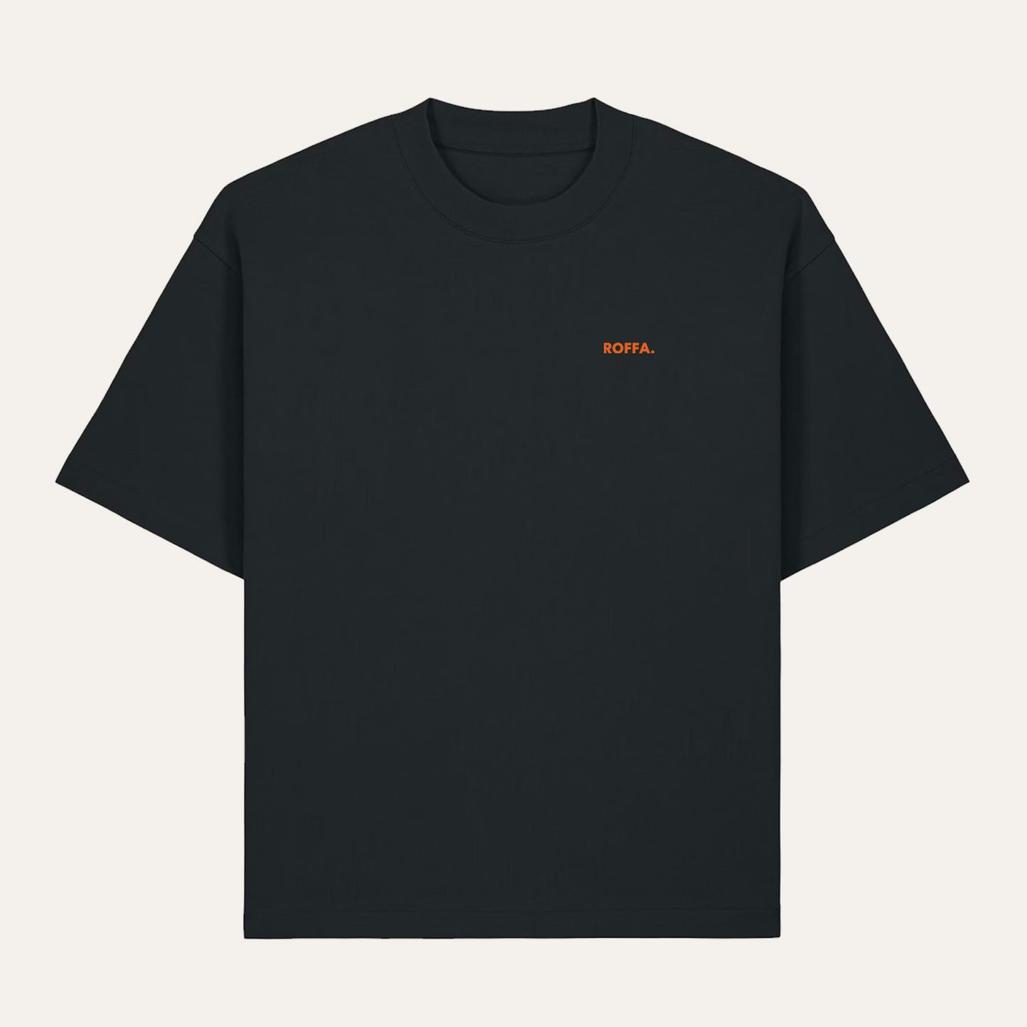 ROFFA. boxy heavy oversized t-shirt zwart - Tag shoes