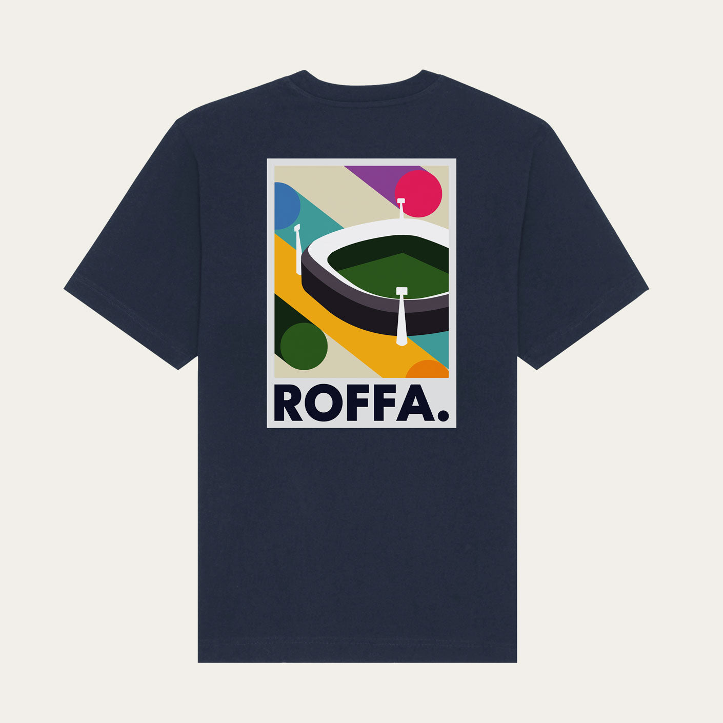 Blauw oversized Feyenoord t-shirt met de Kuip