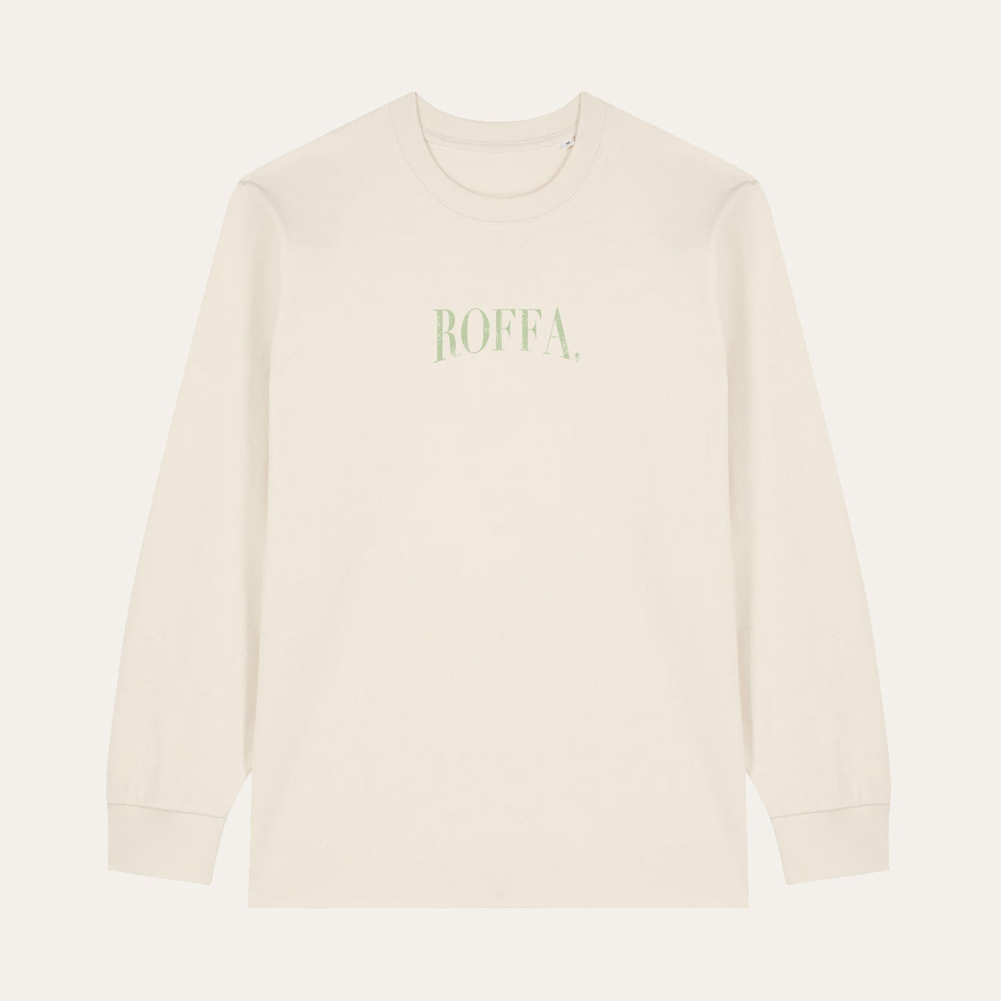 ROFFA. heavy t-shirt long sleeve oversized - Natuurlijk wit - Tulip