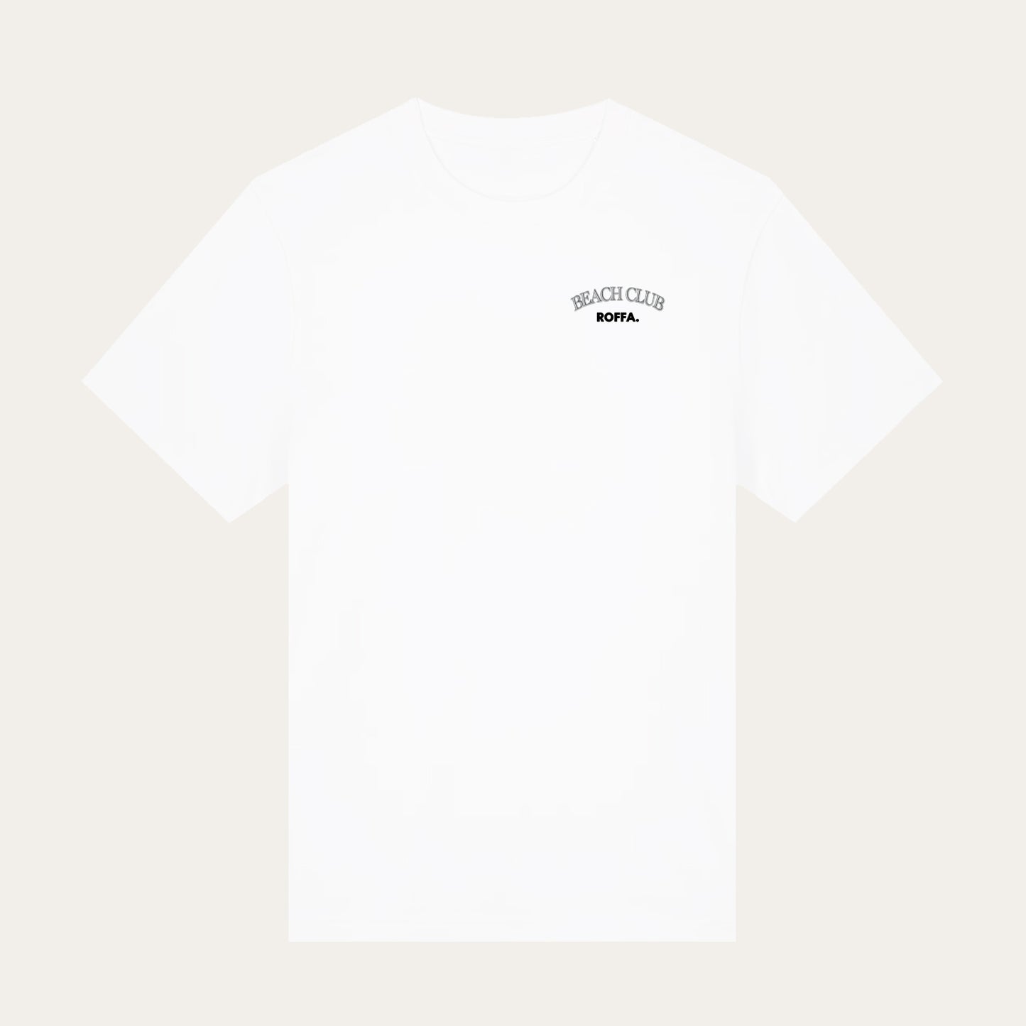 ROFFA. oversized t-shirt wit - Beach Club - 100% organisch katoen