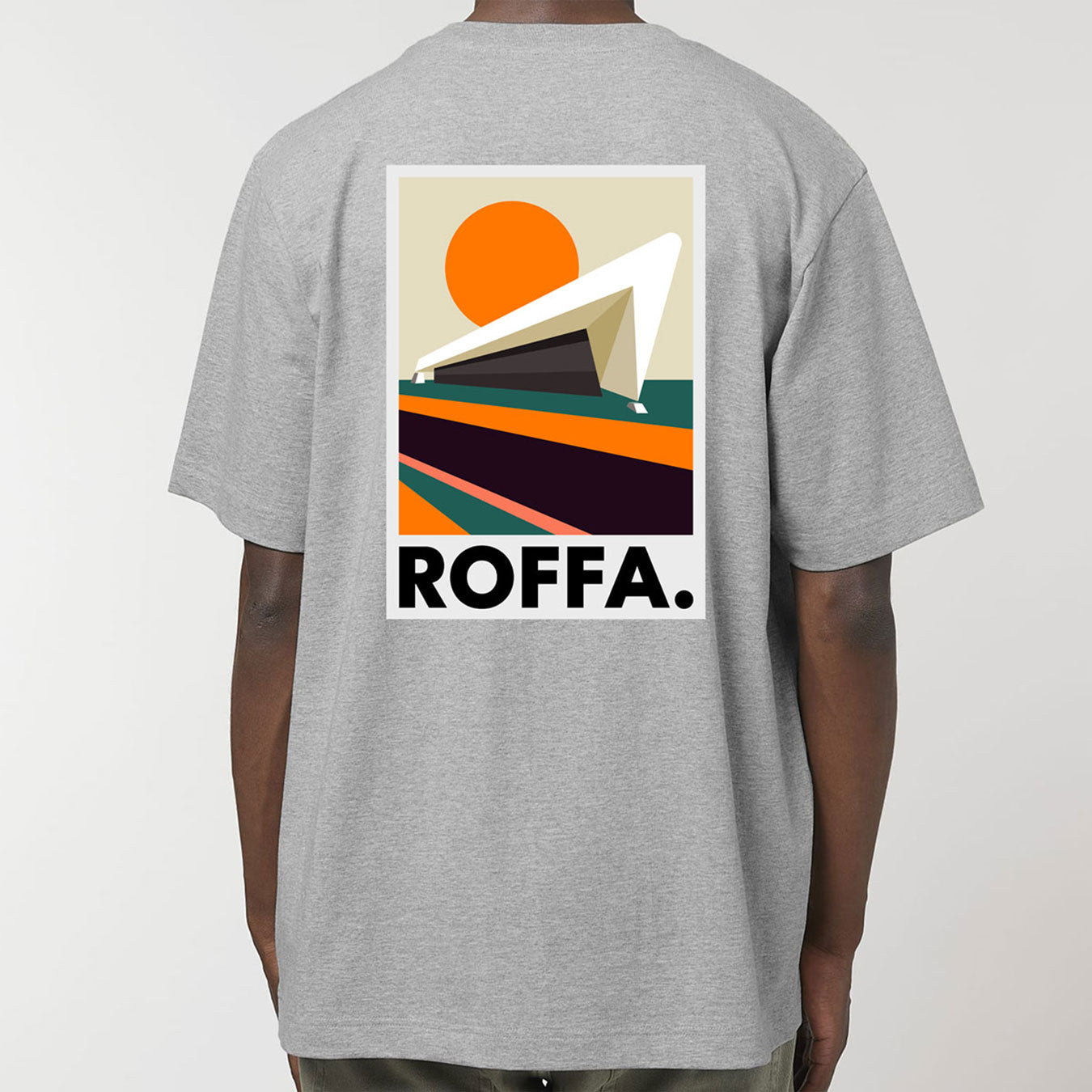 Grijs t-shirt Roffa en rotterdam centraal station logo