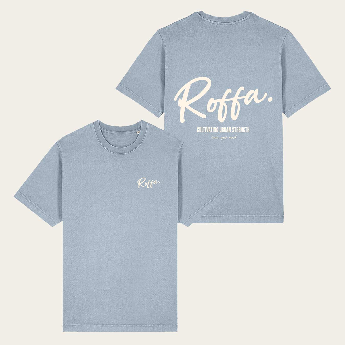 ROFFA. washed oversized t-shirt - Urban strength - 100% organisch katoen