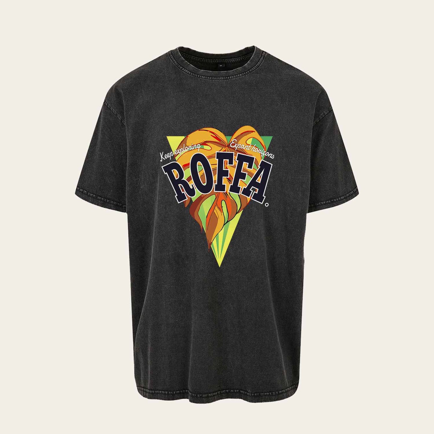 ROFFA. vintage style t-shirt oversized - Keep Exploring - 100% organisch katoen