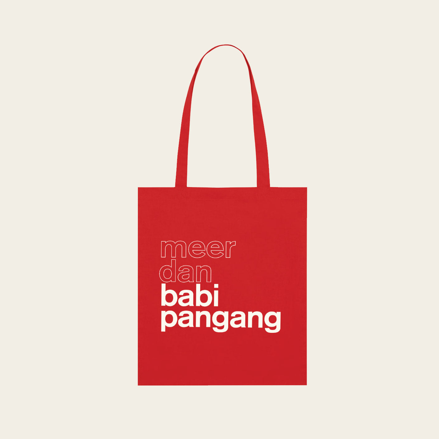 Pre order: Tote bag rood - Meer dan Babi Pangang