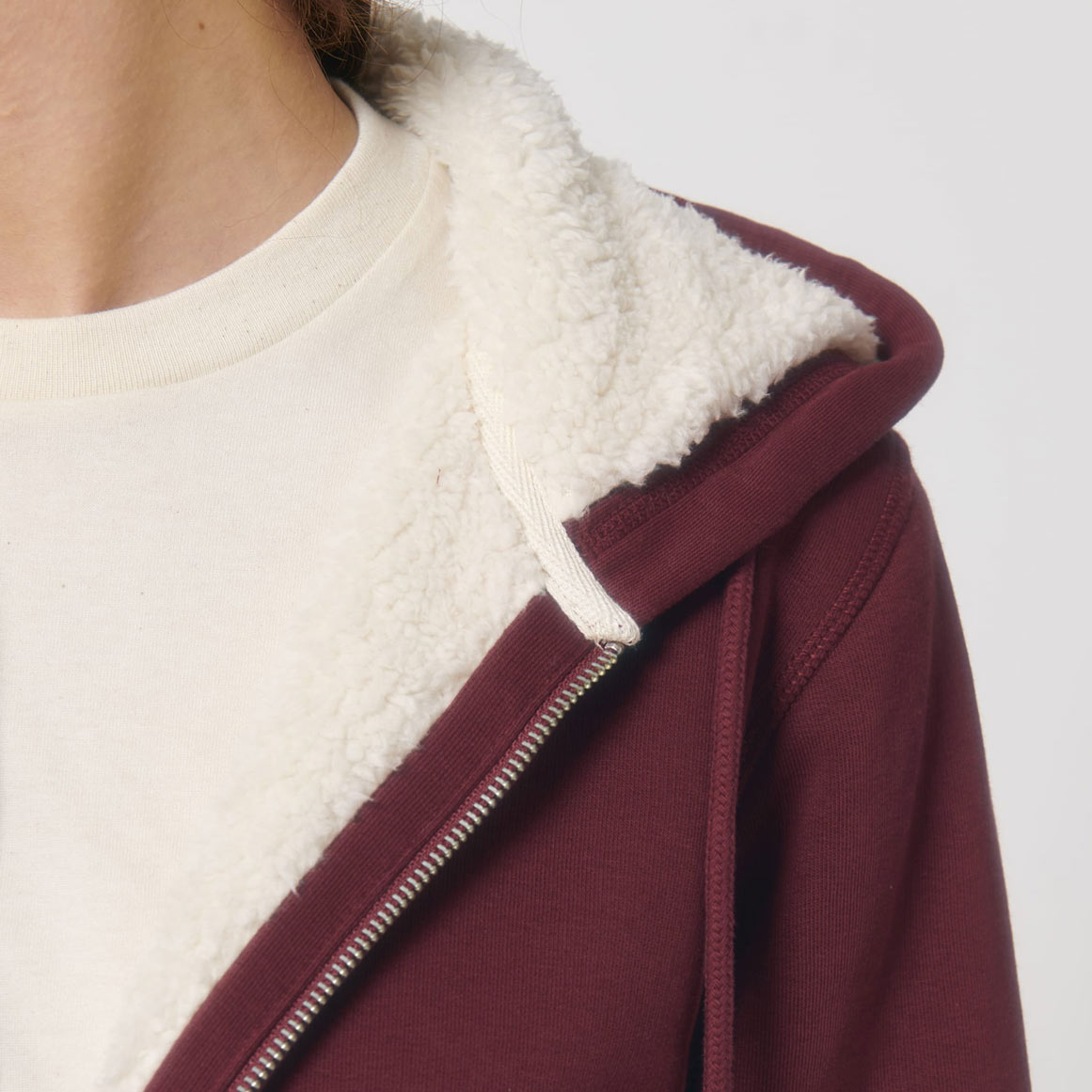 ROFFA. vest met sherpa - organisch katoen