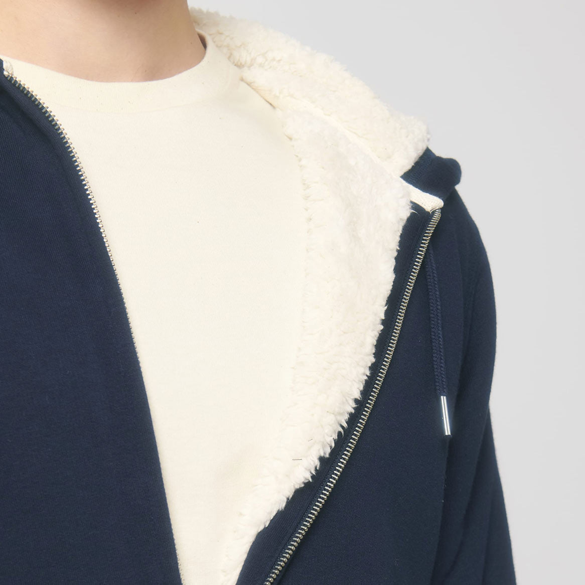 ROFFA. vest met sherpa - organisch katoen