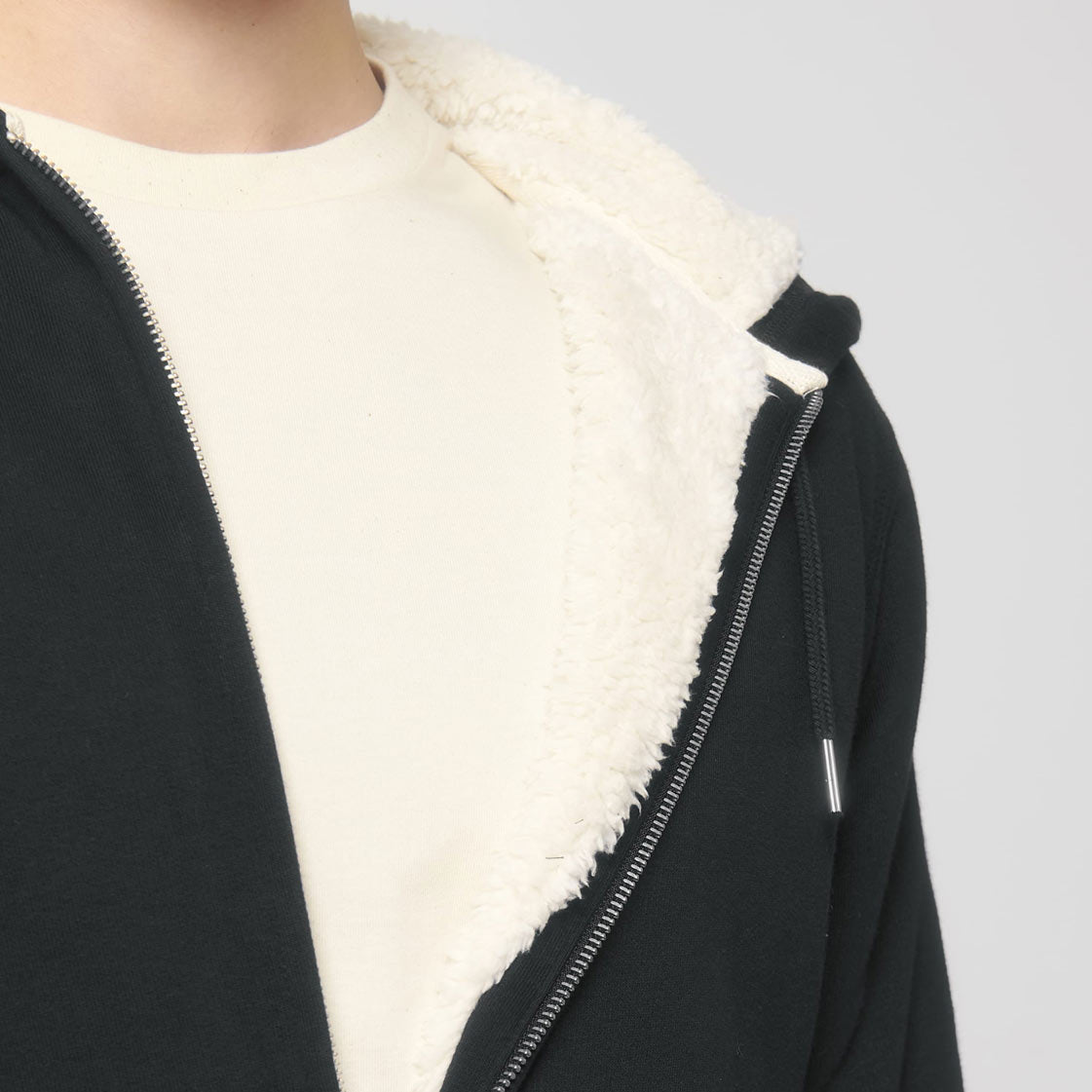 ROFFA. vest met sherpa - organisch katoen