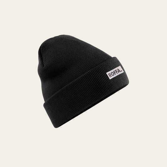 ROFFA. beanie onesize - borduur badge - voorkant logo