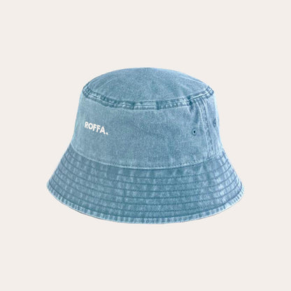 ROFFA. bucket hat washed - geborduurd