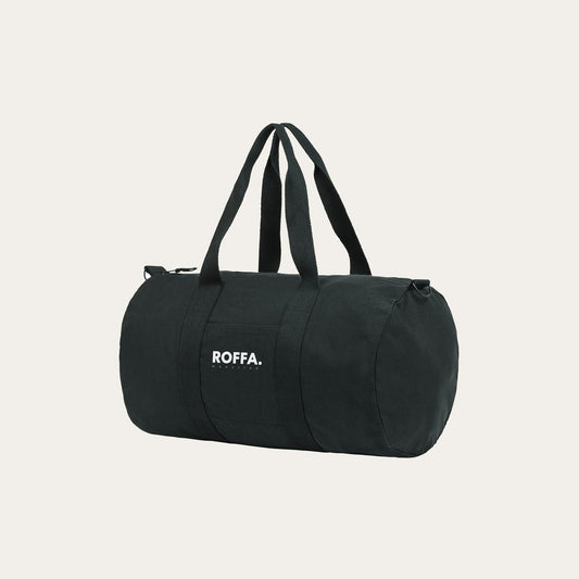 Zwarte weekend tas met groot ROFFA. rotterdam logo