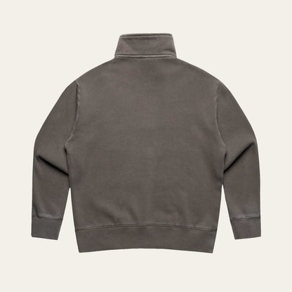 ROFFA. dames oversized zipped sweater smart - washed bruin