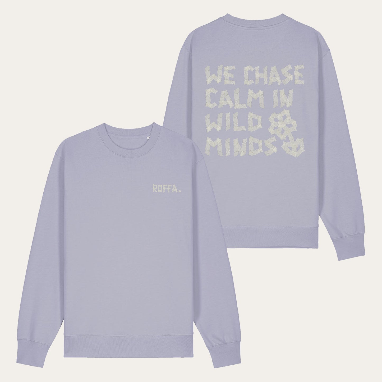 ROFFA. sweater comfort - We chase calm - 100% organisch katoen