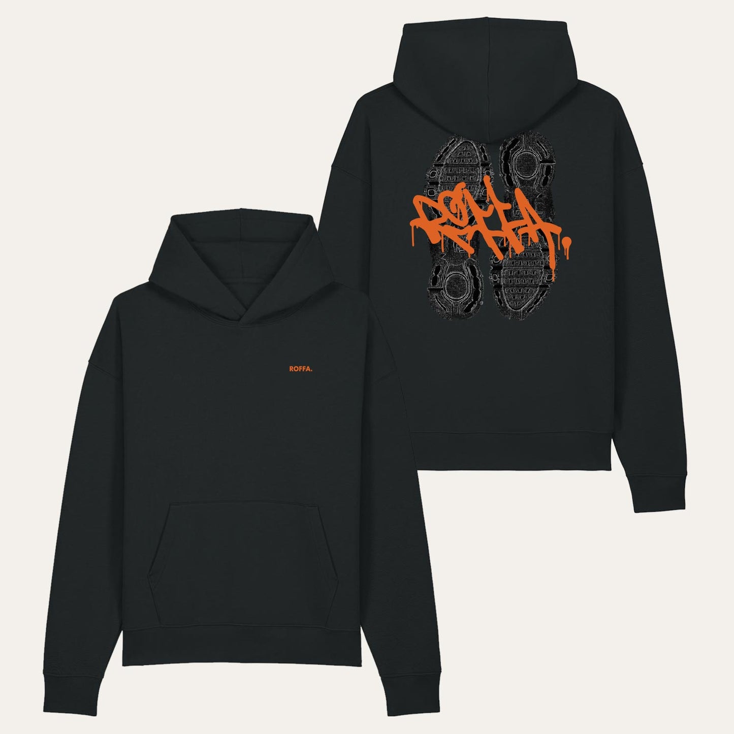 ROFFA. hoodie light oversized zwart - Tag shoes