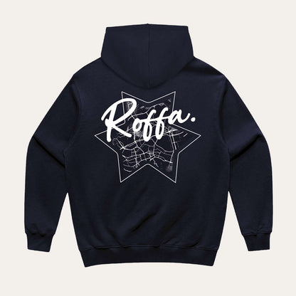 ROFFA. hoodie oversized midnight - Star map - 100% organisch katoen
