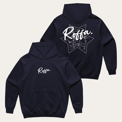 ROFFA. hoodie oversized midnight - Star map - 100% organisch katoen