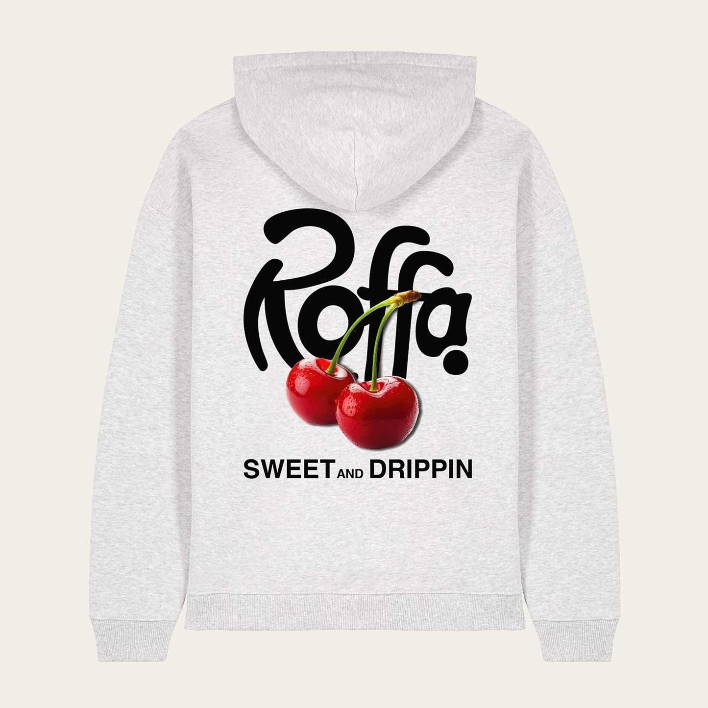 ROFFA. hoodie oversized oatmeal - Cherry - 100% organisch katoen