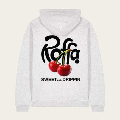 ROFFA. hoodie oversized oatmeal - Cherry - 100% organisch katoen
