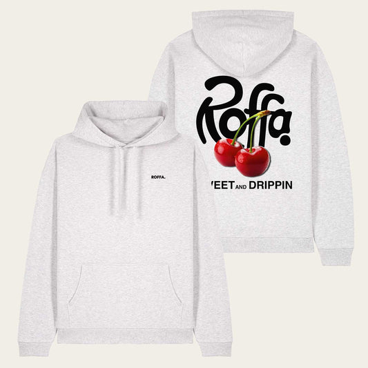 ROFFA. hoodie oversized oatmeal - Cherry - 100% organisch katoen