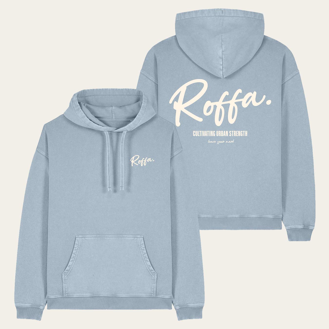 ROFFA. washed oversized hoodie - Urban strength