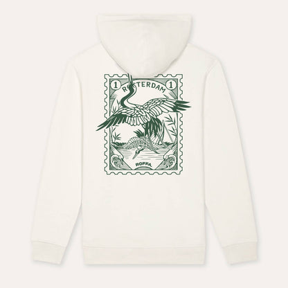 ROFFA. hoodie classic off white - Zegel groen