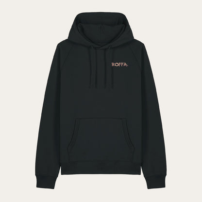 ROFFA. hoodie oversized zwart - City lights - 100% organisch katoen