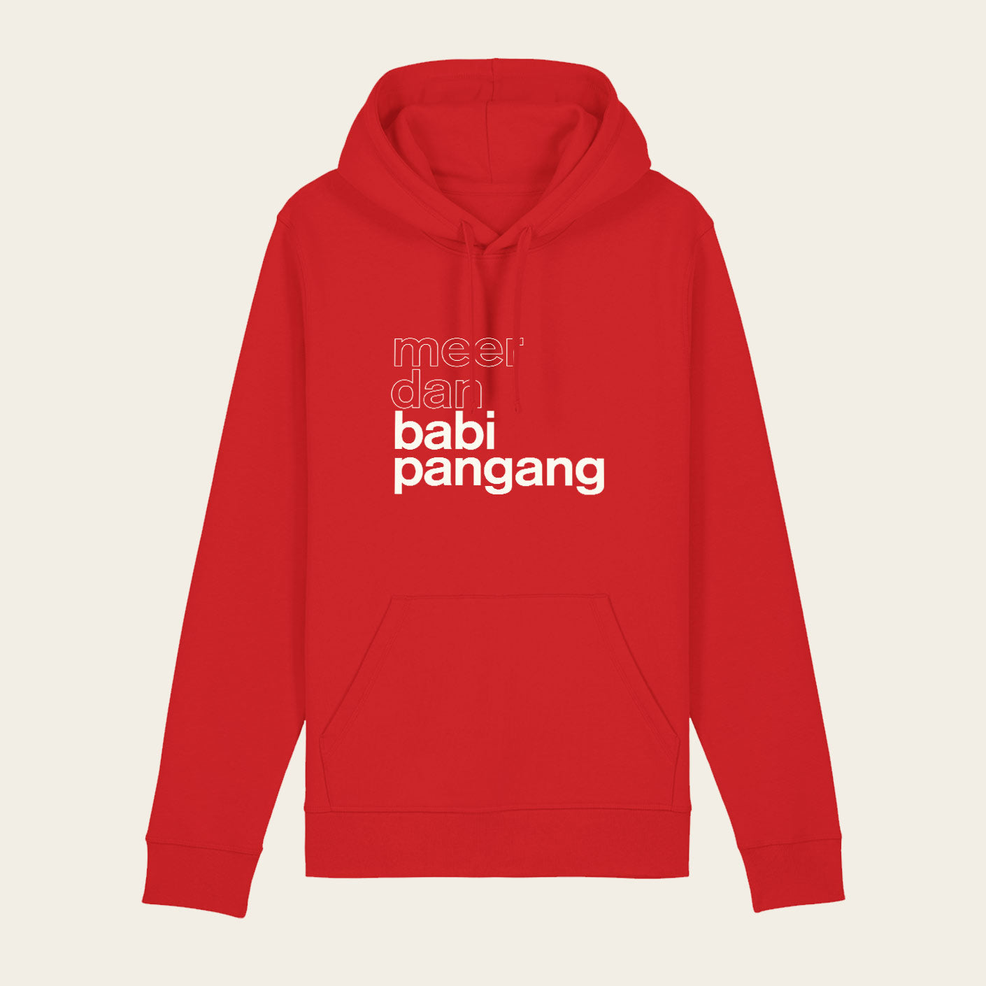 Pre order: hoodie regular rood - Meer dan Babi Pangang