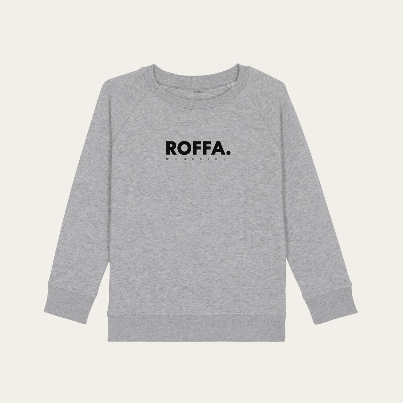 Grijze Kinder trui met Roffa en rotterdam logo