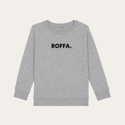 Grijze Kinder trui met Roffa en rotterdam logo