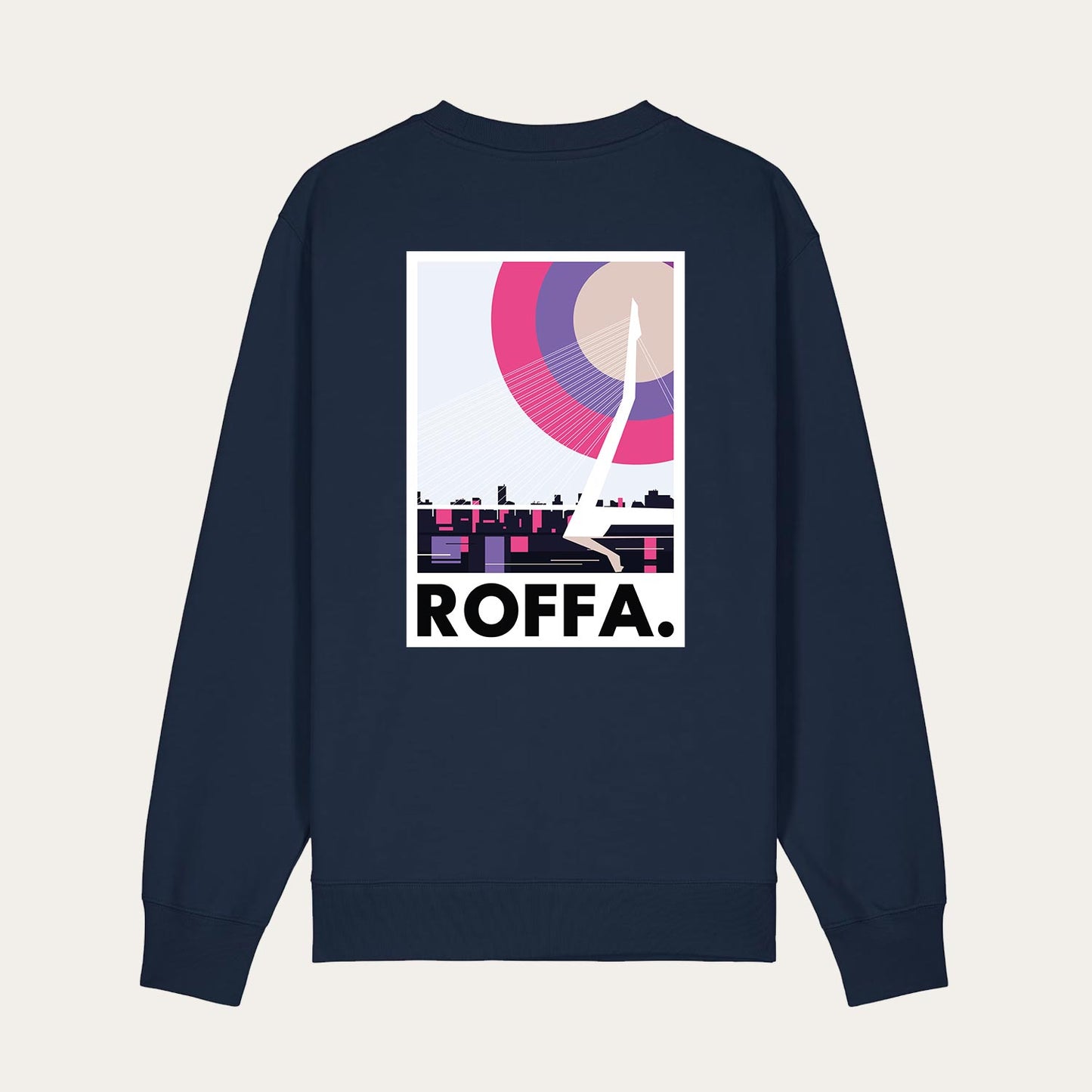 ROFFA. sweater regular - Zwaan - 100% organisch katoen