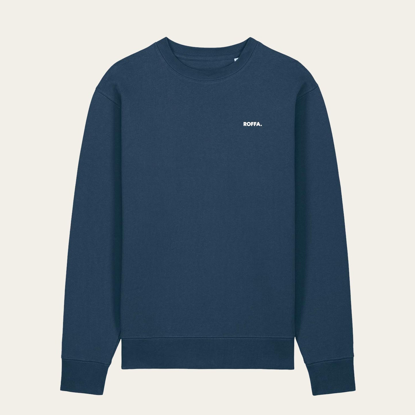 ROFFA. sweater regular - Maasstad rond - 100% organisch katoen