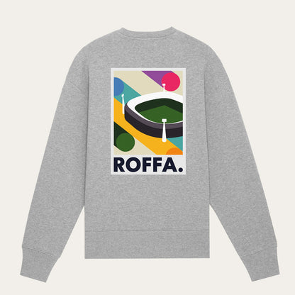 Grijze oversized Feyenoord trui met de Kuip  