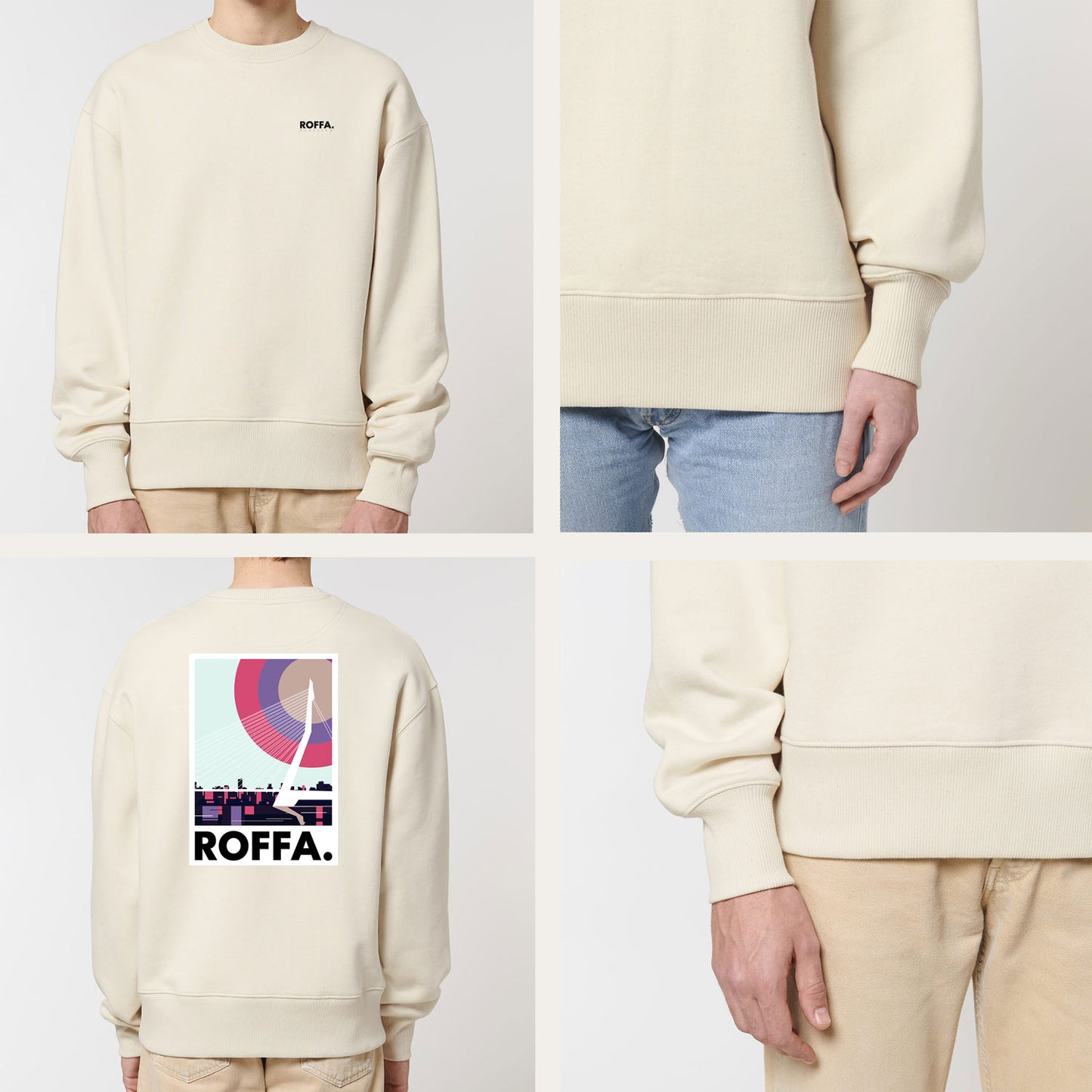 ROFFA. heavy sweater oversized - de Zwaan - 100% organisch katoen