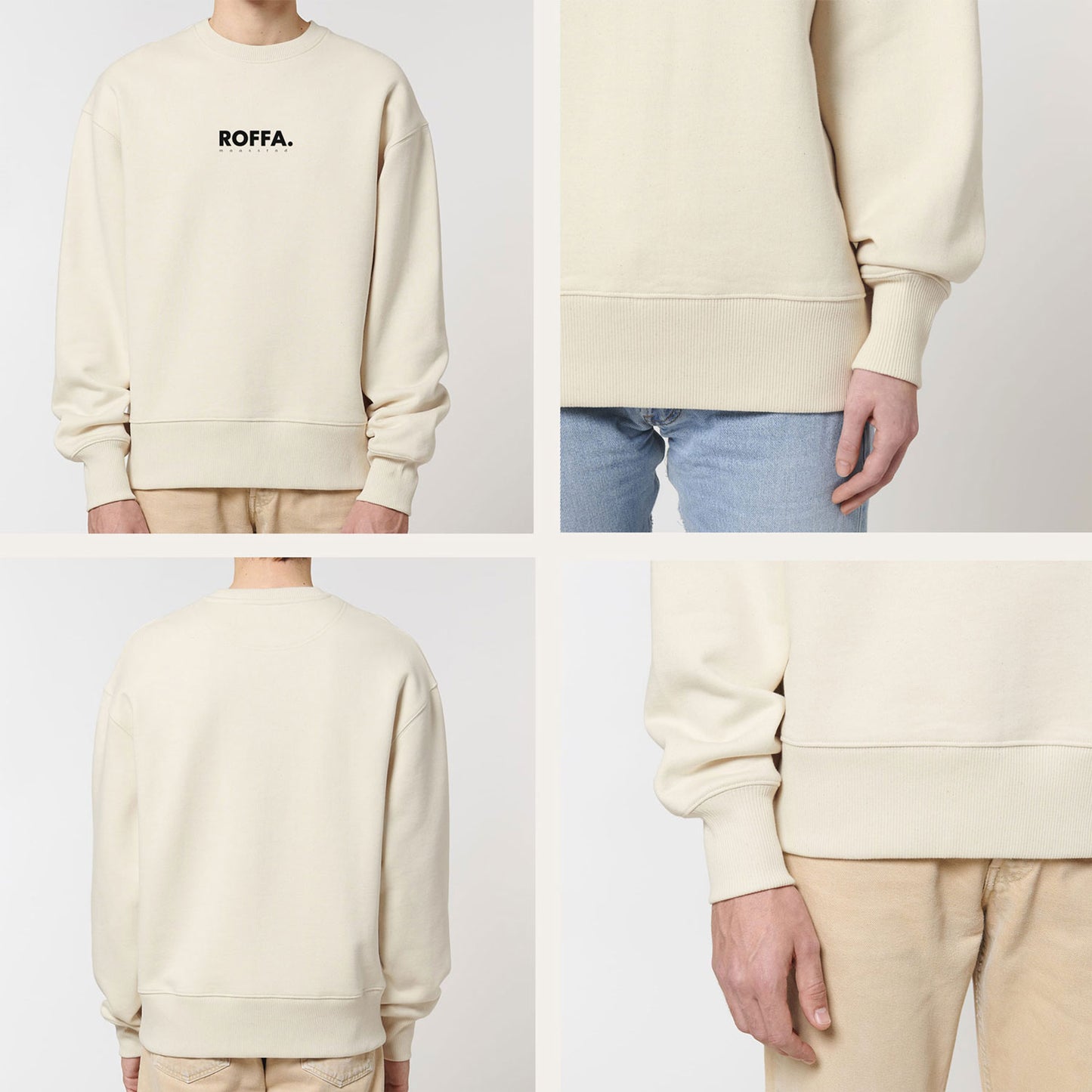 ROFFA. heavy sweater oversized - groot - 100% organisch katoen