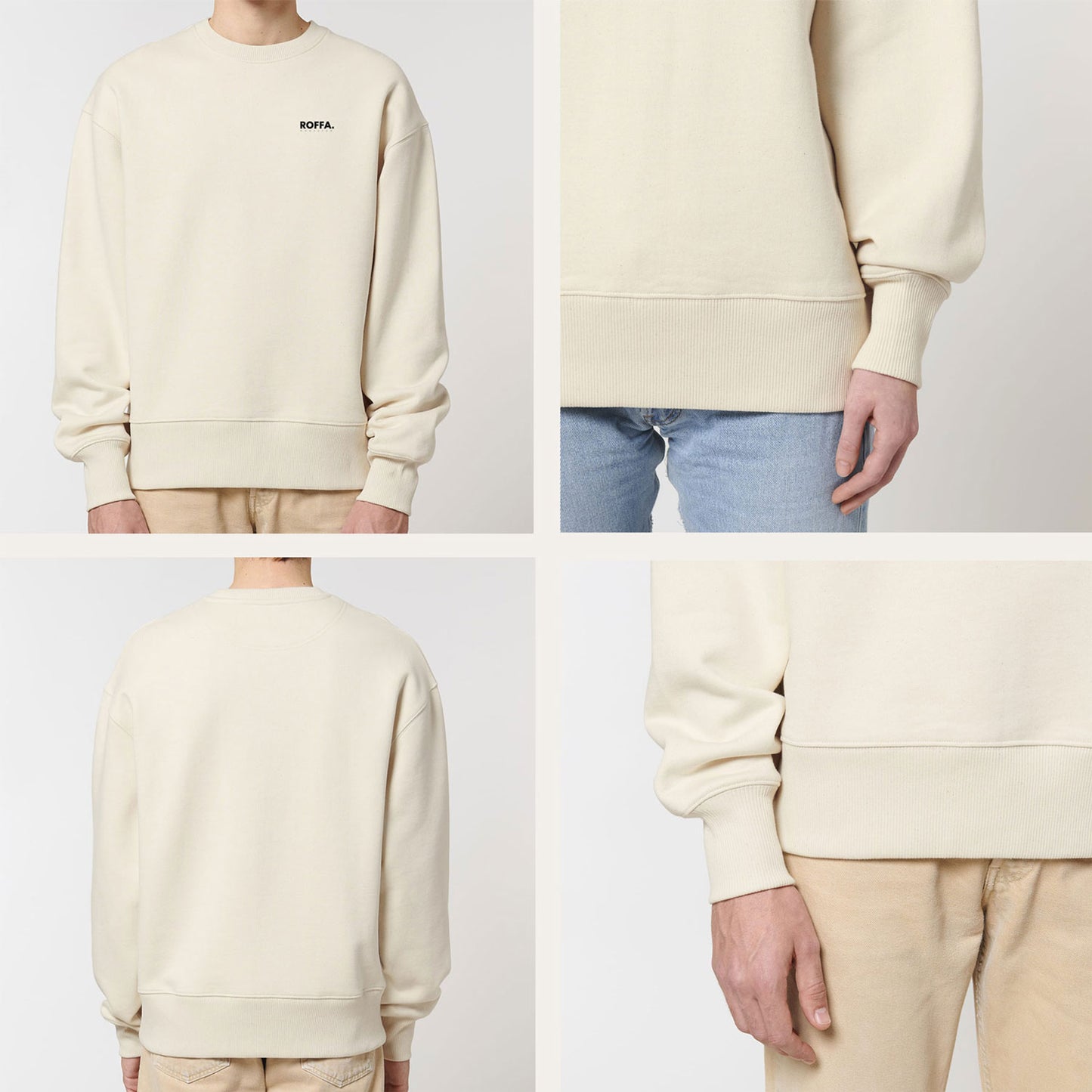 ROFFA. heavy sweater oversized - 100% organisch katoen