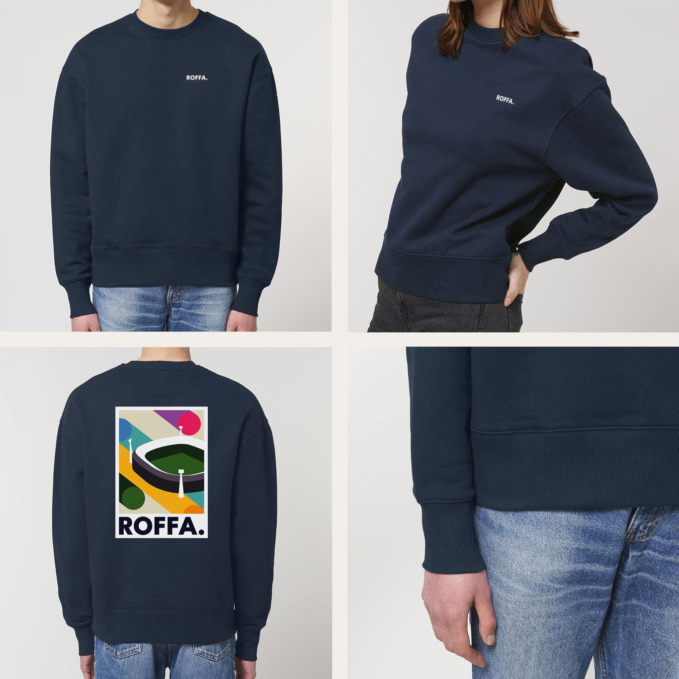 ROFFA. heavy sweater oversized - De Kuip - 100% organisch katoen