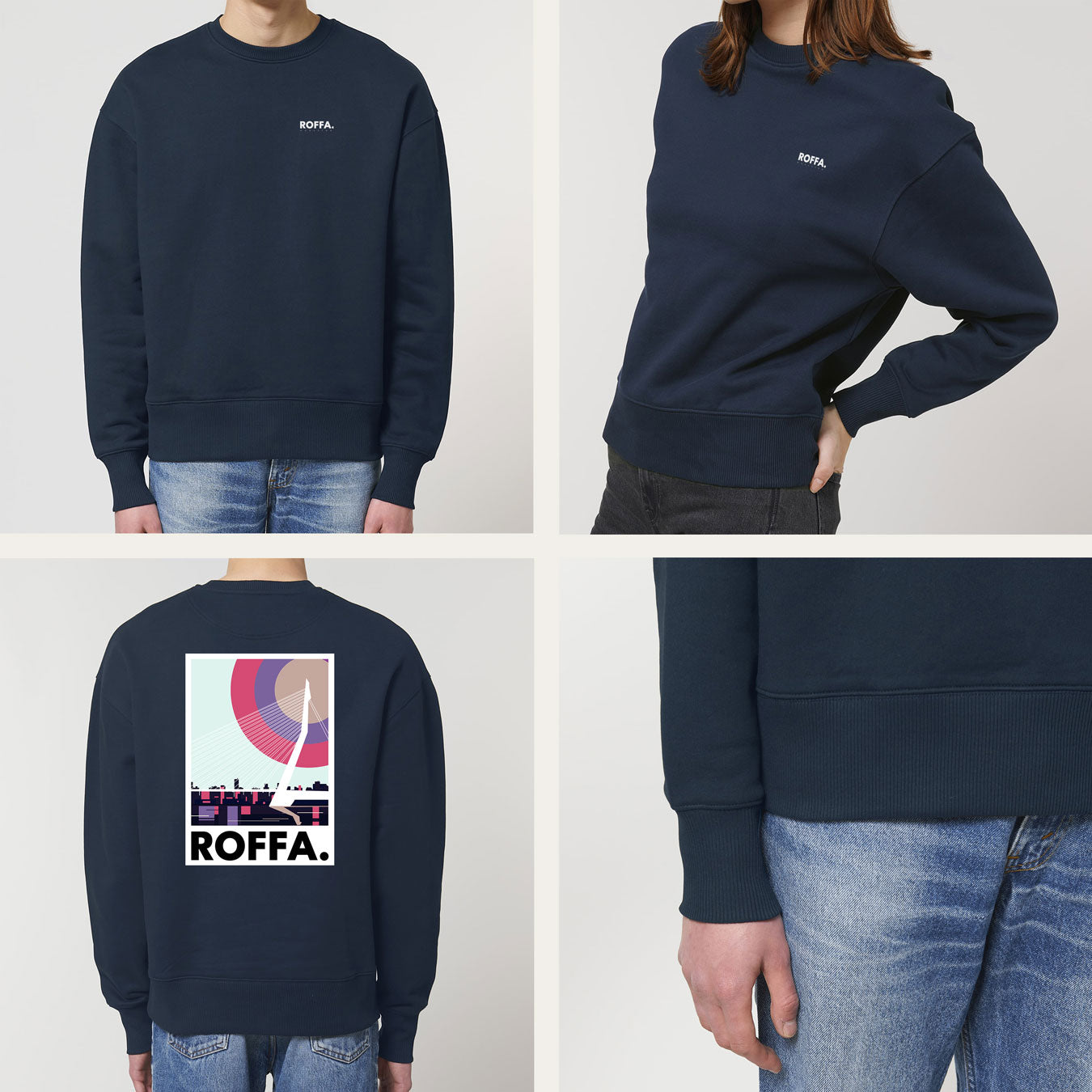 ROFFA. heavy sweater oversized - de Zwaan - 100% organisch katoen