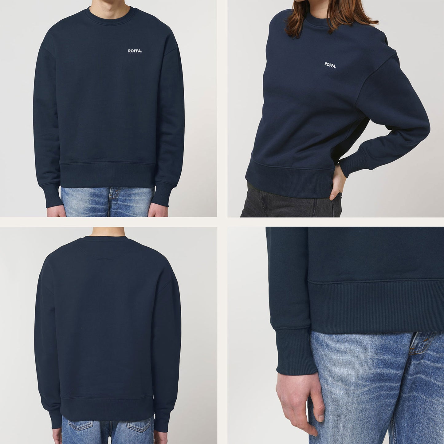 ROFFA. heavy sweater oversized - 100% organisch katoen