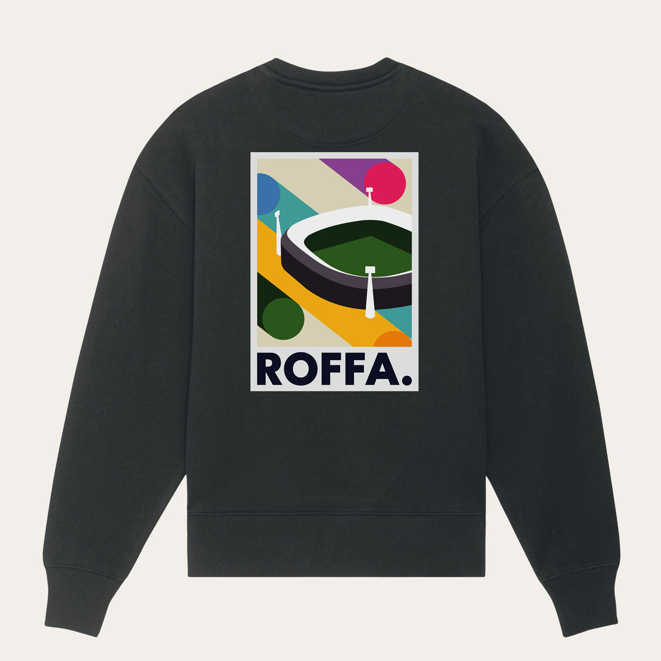 schuintrekken Kust Lol ROFFA. heavy sweater oversized - 100% organisch katoen - De Kuip achte