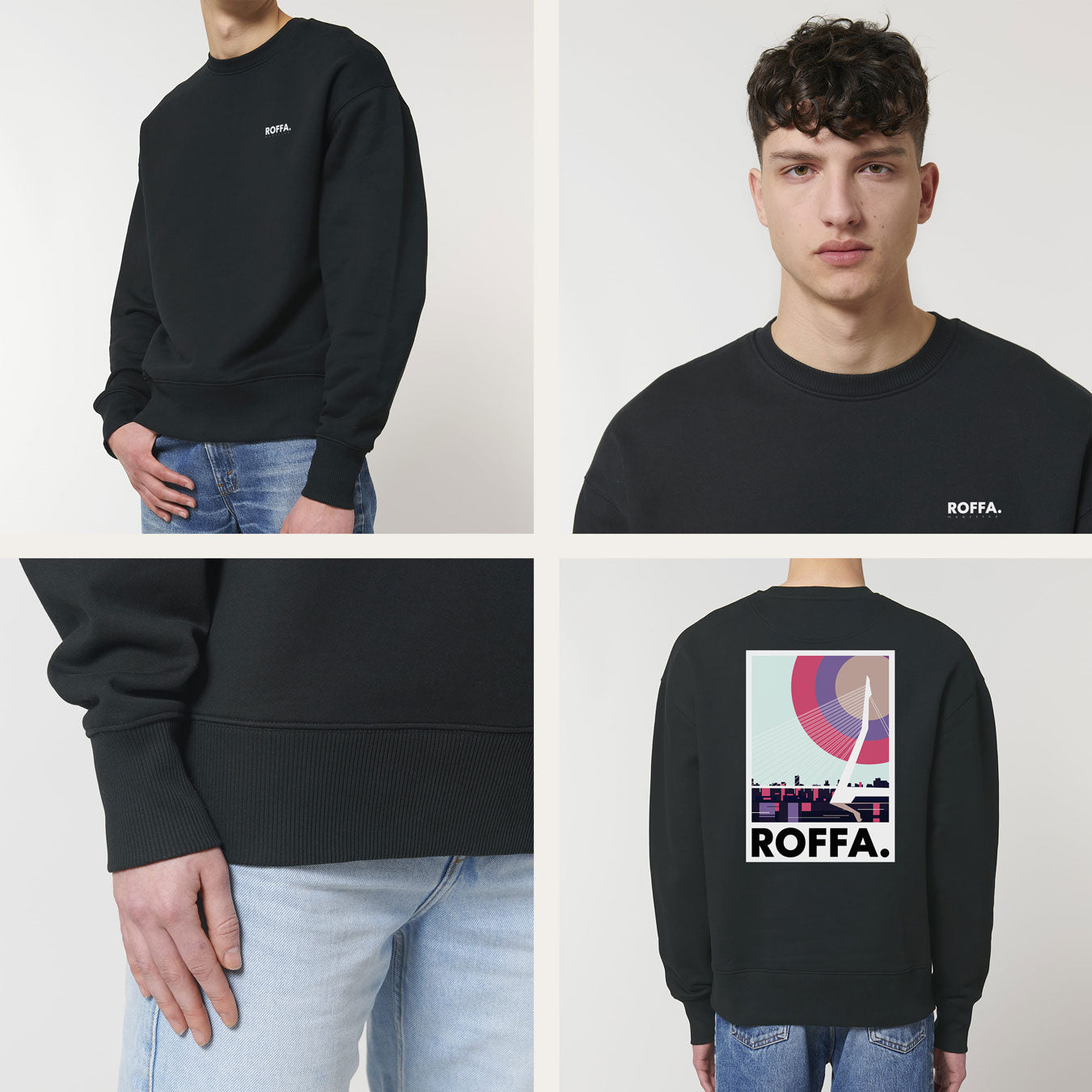 ROFFA. heavy sweater oversized - de Zwaan - 100% organisch katoen
