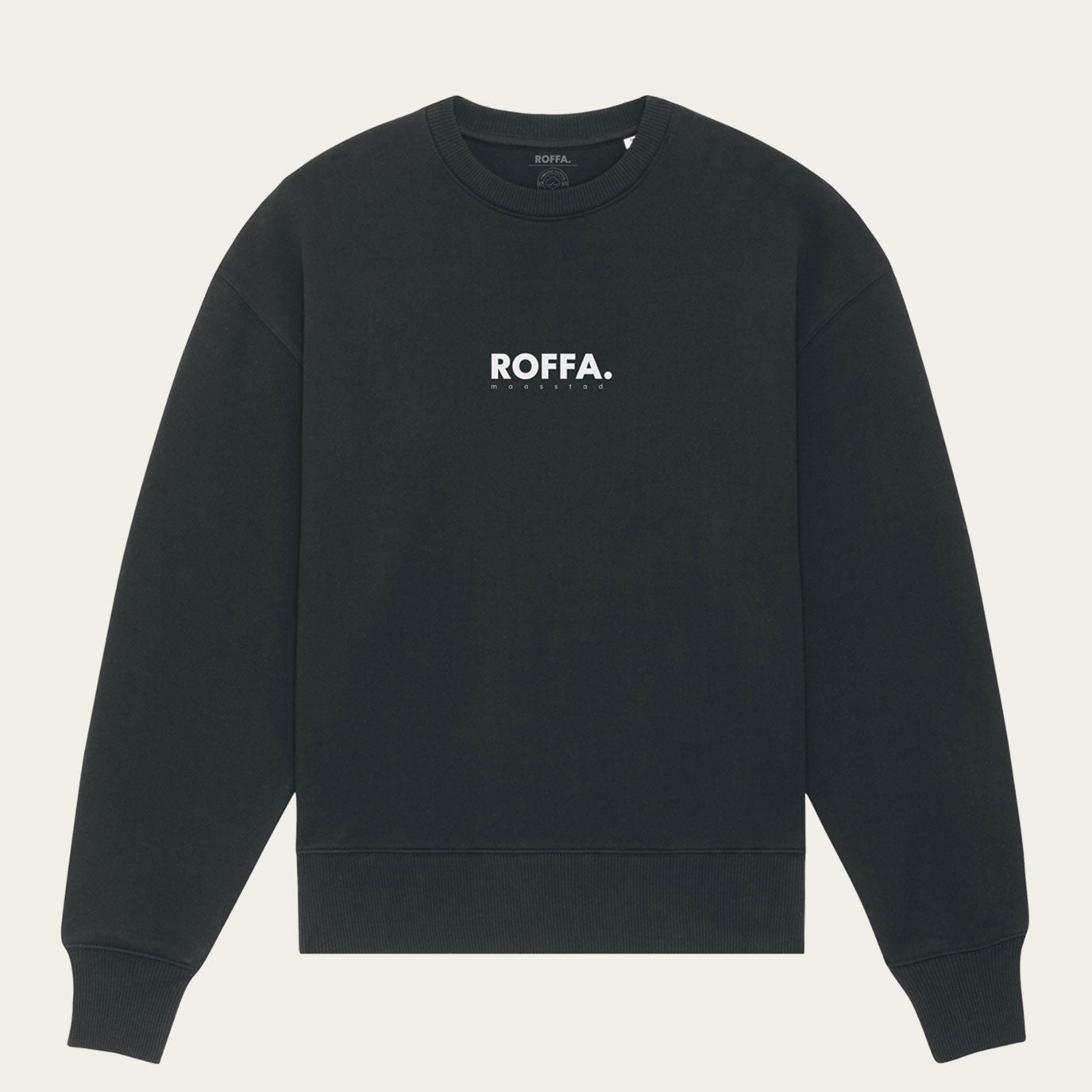 Zwarte trui met ROFFA. rotterdam opdruk