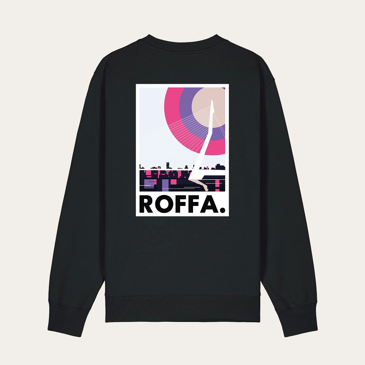 ROFFA. sweater regular - Zwaan - 100% organisch katoen